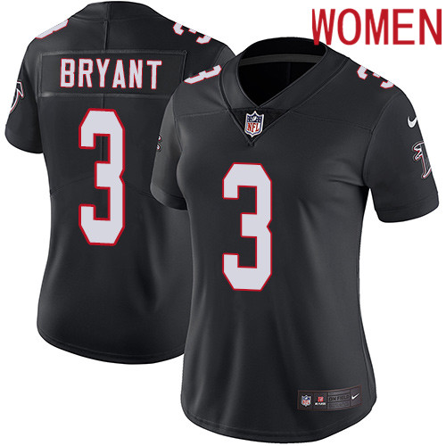 2019 Women Atlanta Falcons #3 Bryant black Nike Vapor Untouchable Limited NFL Jersey